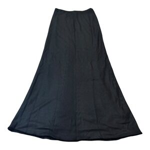 F.L. Malik Black Maxi Skirt Womens Small Acrylic Vintage‎ Y2K Party